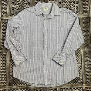 Croft & Barrow Mens Easy Care Classic Fit Dress Shirt Purple Plaid 18 34/35